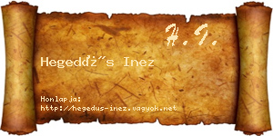 Hegedűs Inez névjegykártya